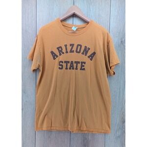 Gildan Arizona State Sun Devils T Shirt Orange Short Sleeve Graphic Tee Mens L
